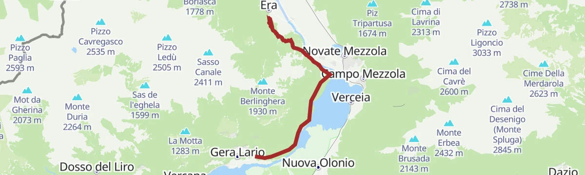 Route map: Via Francisca - From Samolaco to Sorico